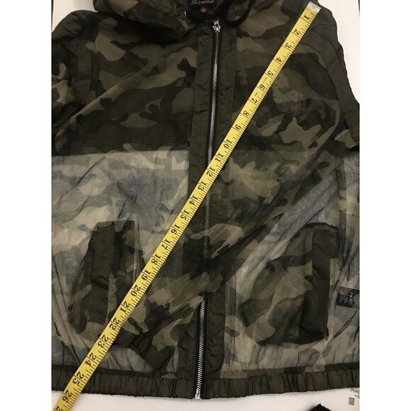 Shinestar Women’s Camo Print Mesh Army Hooded Jacket Size M - Picture 6 of 9